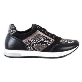 Kylie Zapatillas de moda blanco negro gris