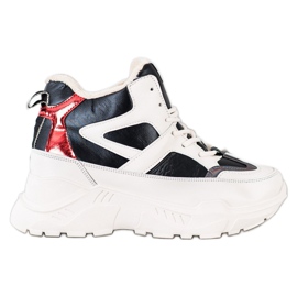 Seastar Botines deportivos de moda blanco negro rojo