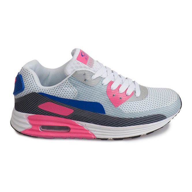 Zapatillas deportivas de mujer B49-1 Blanco azul rosado gris
