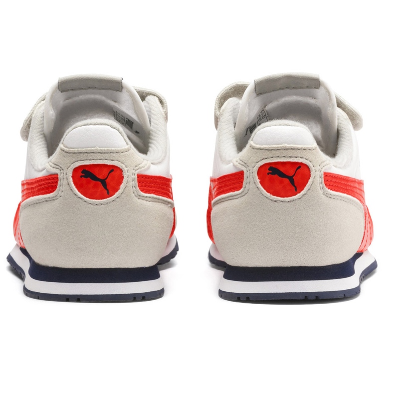 Zapatos Niños Puma Cabana Racer Sl V Ps beige-rojo 360732 76