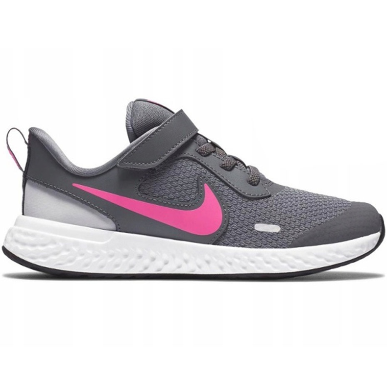 Zapatillas Nike Revolution 5 para niños gris-rosa BQ5672 015 rosado