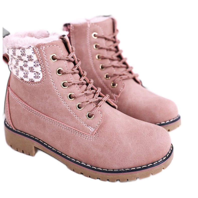 Apawwa Botas para niños Trappers con aislamiento de piel Pink Forest rosado Apawwa Botas para niños Trappers con aislamiento de piel Pink Forest rosado