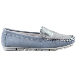Filippo Mocasines de piel azul Filippo Mocasines de piel azul