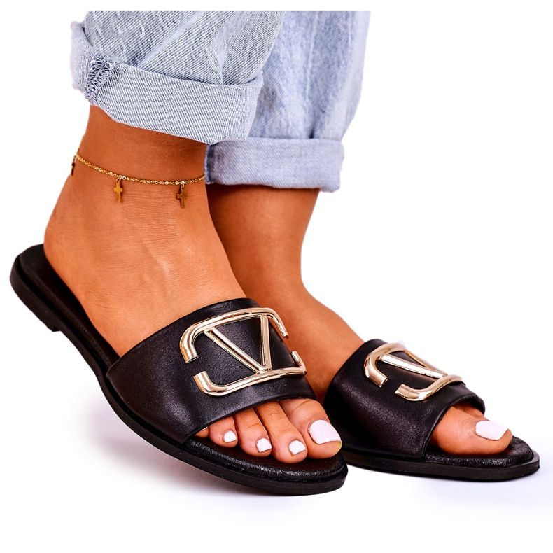 Nicole Pantuflas Clásicas Mujer Piel Negra Evie negro Nicole Pantuflas Clásicas Mujer Piel Negra Evie negro