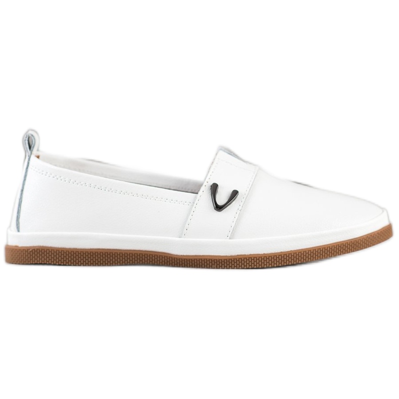 Slipons de piel VINCEZA blanco