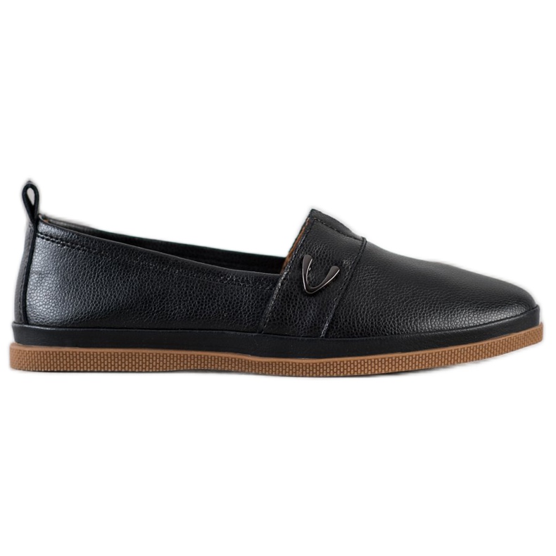 Slipons de piel VINCEZA negro