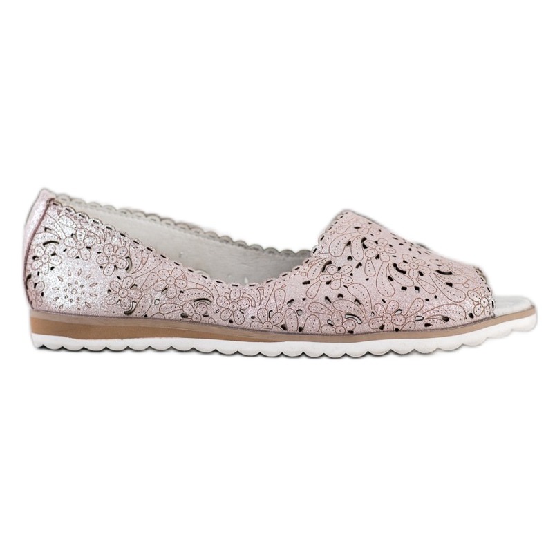 Bailarinas VINCEZA de piel rosado plata