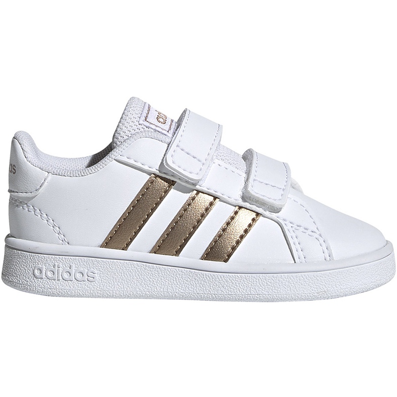 Zapatillas adidas Grand Court I blancas y doradas para niños EF0116 blanco dorado