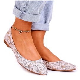 Bailarinas Mujer Piel Maciejka Beige Gold 04100-22 multicolor dorado