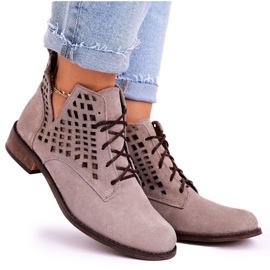 Nicole Botas Susannah Cappuccino de ante calado para mujer marrón Nicole Botas Susannah Cappuccino de ante calado para mujer marrón