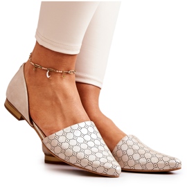 Elegantes Bailarinas de Piel Laura Messi 1110 Dorado Gasolina multicolor