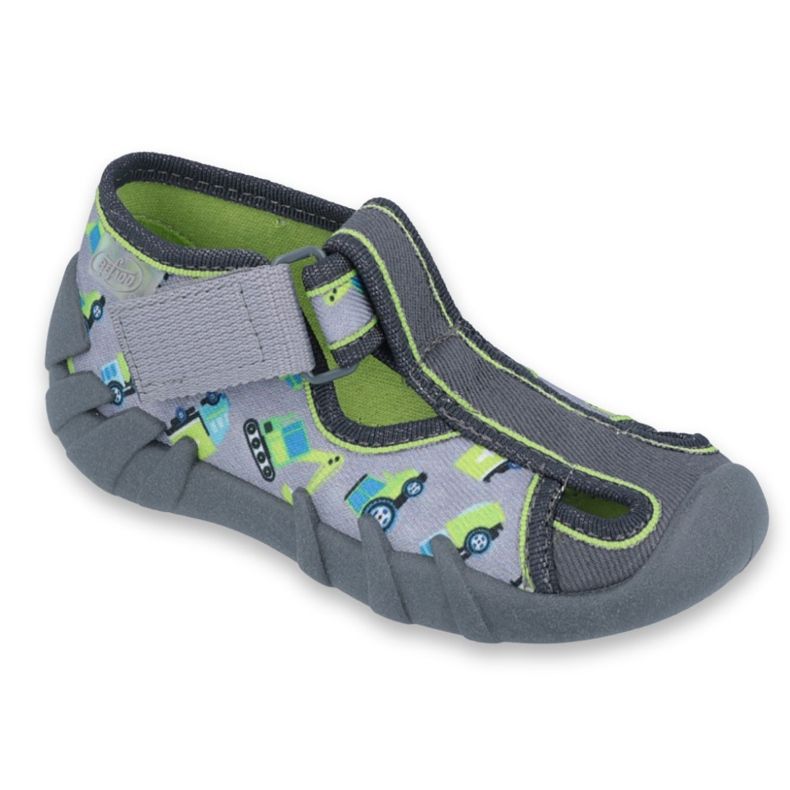 Calzado infantil befado 190P094 gris multicolor verde