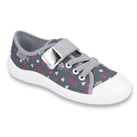 Calzado infantil befado 251Q138 rosado plata gris