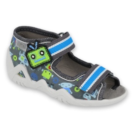 Calzado infantil befado 250P098 azul gris multicolor verde