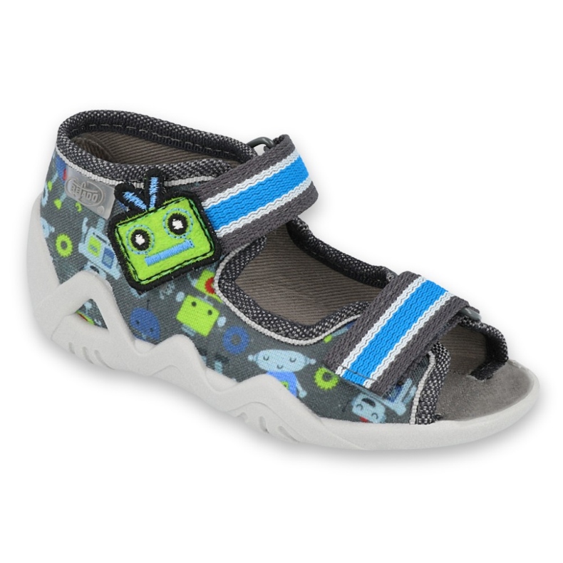 Calzado infantil befado 250P098 azul gris multicolor verde