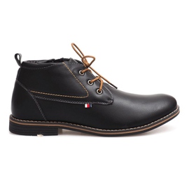 Botas altas y cálidas atadas 86105 Negro