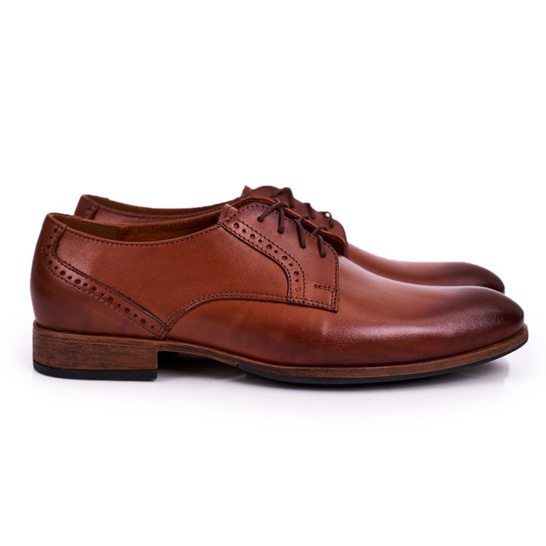 Bednarek Polish Shoes Zapatos De Hombre De Piel Con Suela Ligera Bednarek Marrón Claro