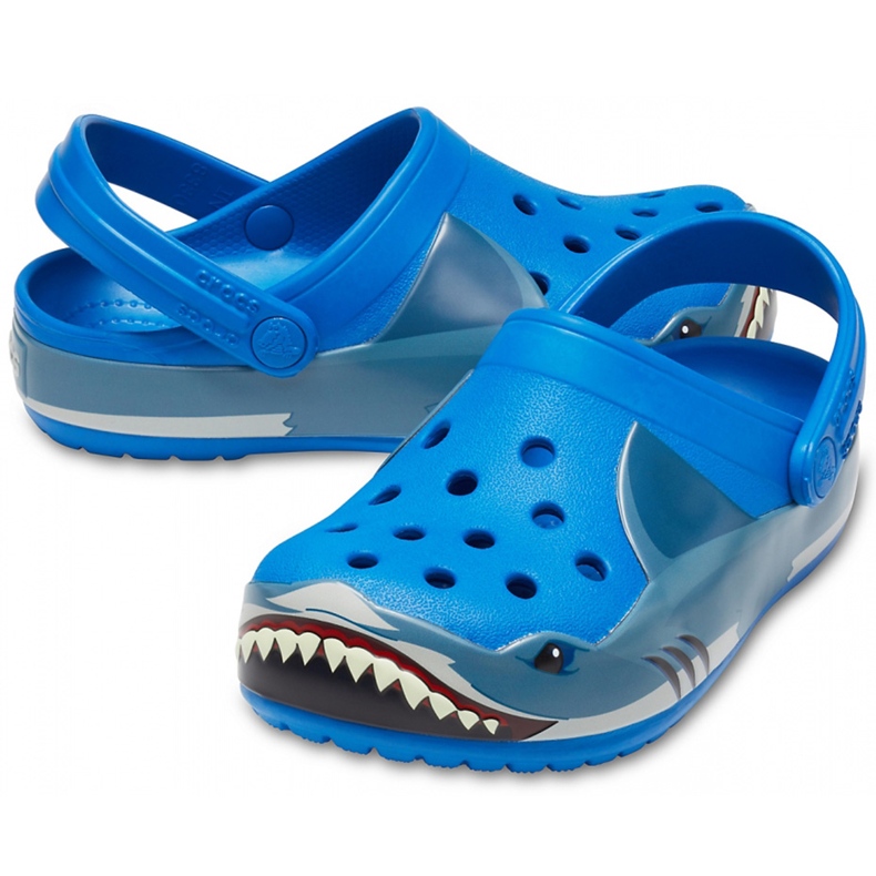 Crocs para niños Fun Lab Shark Band Clg K azul 206271 4JL