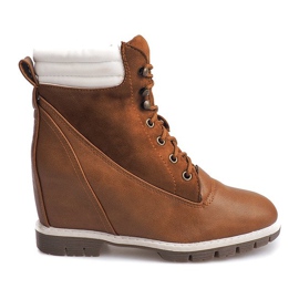 Cuñas de madera aisladas CN865 Camel marrón
