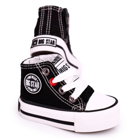 Zapatillas altas para niños con cremallera Big Star HH374188 Negro