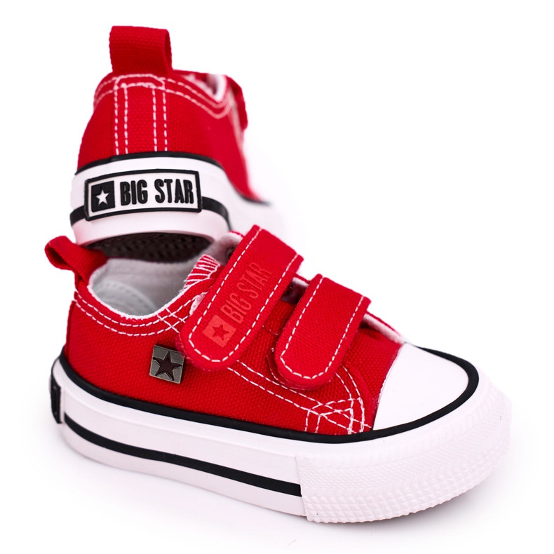 Zapatillas bajas para niños con velcro Big Star HH374202 Rojo