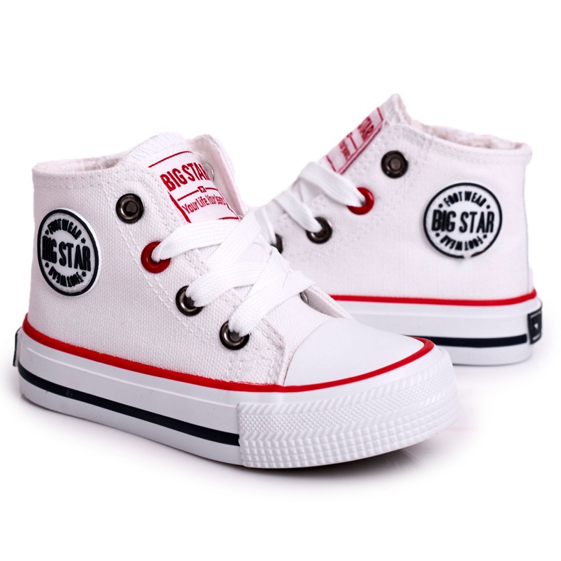 Zapatillas altas para niños con cremallera Big Star HH374083 Blanco