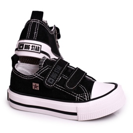 Zapatillas bajas para niños con velcro Big Star HH374096 Negro