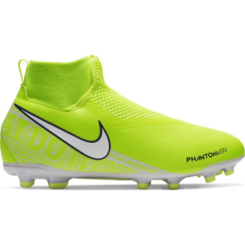 Zapatillas de fútbol Nike Phantom Vsn Academy Df FG / MG Junior AO3287 717 amarillo amarillo