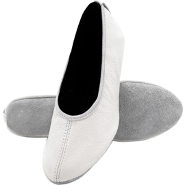 Zapatillas de ballet de gimnasia Antares - cuero, blanco crudo