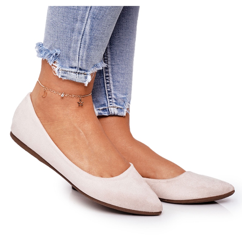 PS1 Bailarina delicada en ante Spitz Dermeno beige