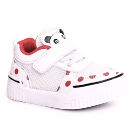 Apawwa Zapatillas Deportivas Infantiles Con Panda Rojo y Blanco Chico