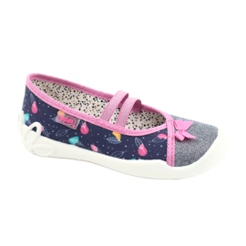 Calzado infantil befado 116X286 azul marino rosado plata