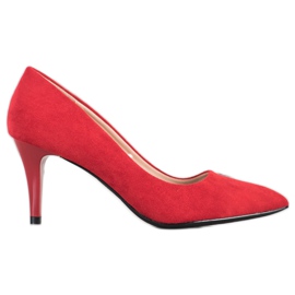 Goodin Bombas de gamuza rojo