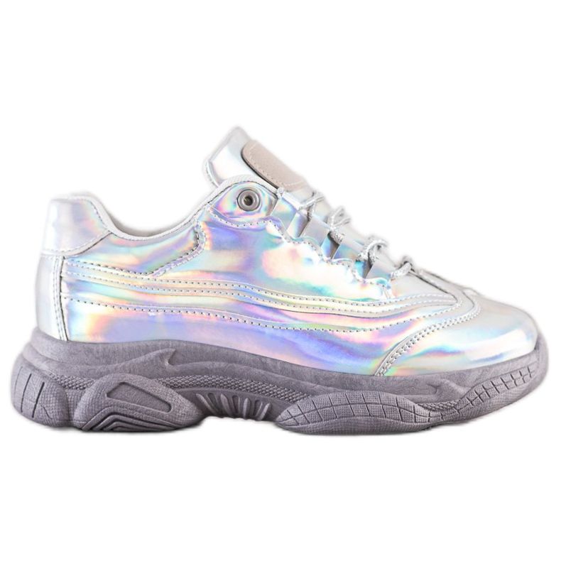 Ideal Shoes Zapatillas Con Efecto Holo plata