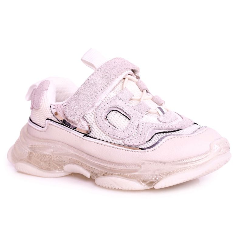 Apawwa Zapatillas Deportivas Infantiles Zapatillas Con Suela Transparente Blanco Bailey