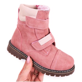Apawwa Botas Trappers Infantiles Calentadas Con Piel Rosa Emma beige rosado