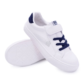 Deportivas Infantiles Con Velcro Big Star DD374107 Blanco-Azul Marino