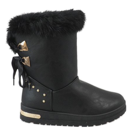 Botas de nieve AN-107 negras para mujer negro Botas de nieve AN-107 negras para mujer negro