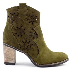 Olivier Tacones altos calados Lena verde