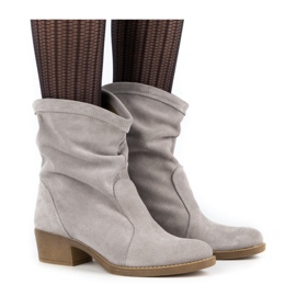 Olivier Botas de tacón Mona gris
