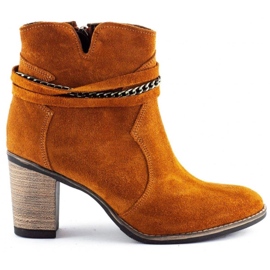 Olivier Botas con cadena Megi rojo naranja