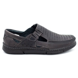 Polbut Zapatos de verano calados para hombre J73L gris