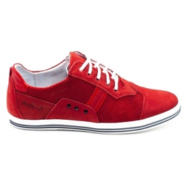 Polbut Zapatos casual de hombre 1801P rojo nubuck