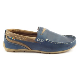 Zapatos hombre mocasines 295 azul marino