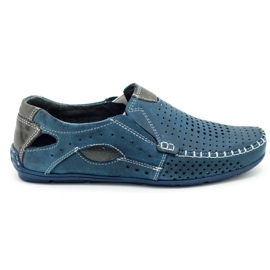 Olivier Zapatos hombre mocasines 901 verano azul marino