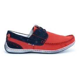 KOMODO Zapatos de hombre mocasines 902 rojo