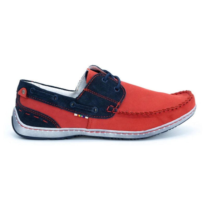 KOMODO Zapatos de hombre mocasines 902 rojo