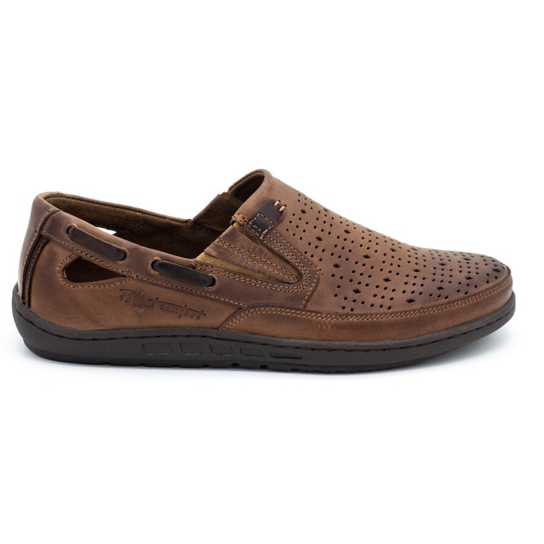 Polbut Zapatos hombre mocasines calados J68 / 2L marrón
