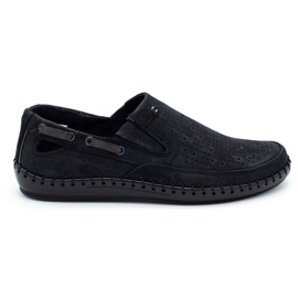 Polbut Mocasines negros de hombre calados J68L