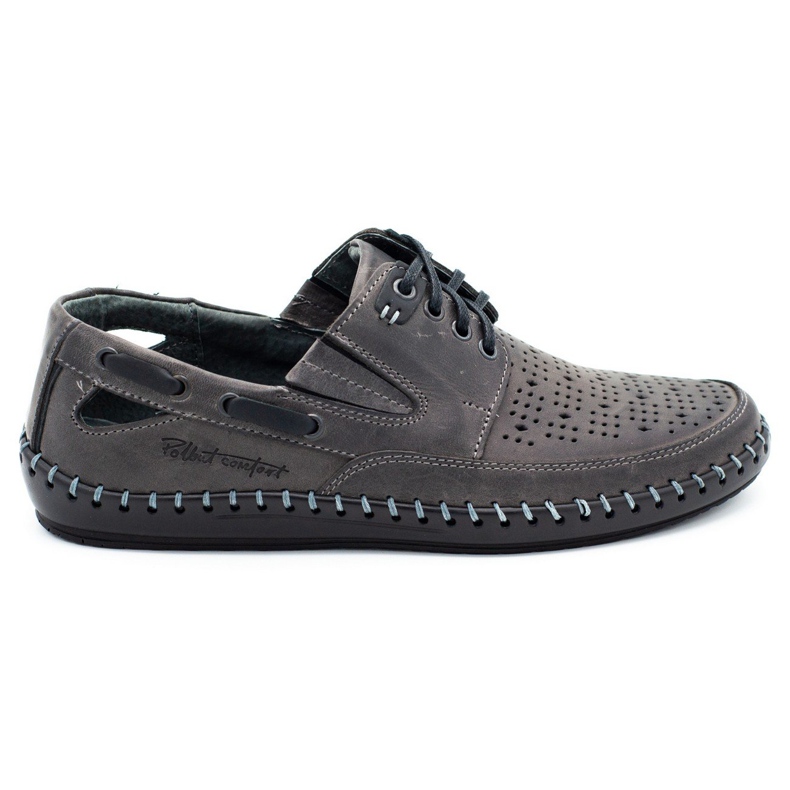 Polbut Mocasines calados de hombre gris J69L